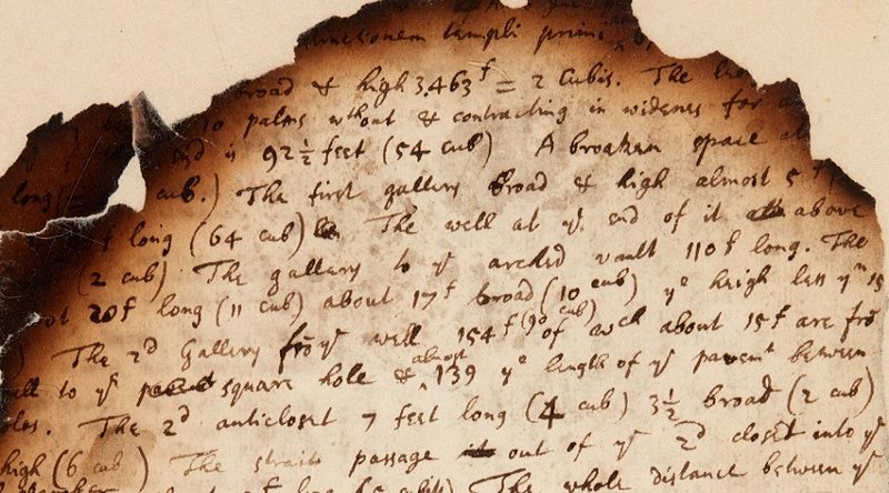 Anotações queimadas de Isaac Newton sobre a Grande Pirâmide revelam sua pesquisa sobre o Apocalipse