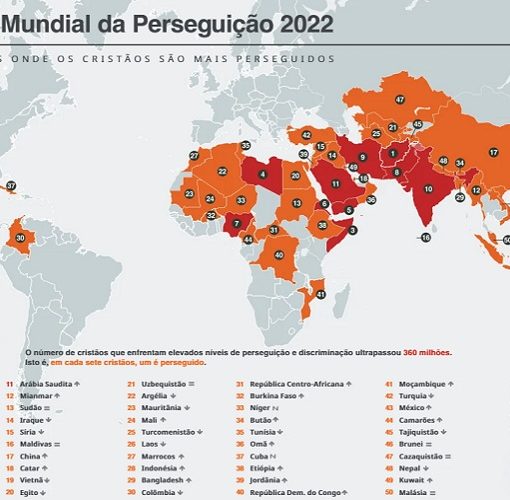 Lista da Perseguição 2022: 50 países que mais perseguem os cristãos